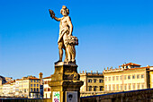 Statue of Autumn, Ponte Santa Trinita, Florence (Firenze), UNESCO World Heritage Site, Tuscany, Italy, Europe\n
