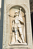 Statue von Fancesco Ferrucci, Uffizien, Florenz (Firenze), UNESCO-Welterbe, Toskana, Italien, Europa