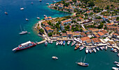 Luftaufnahme der Küste bei Zola, Kefalonia, Ionische Inseln, Griechische Inseln, Griechenland, Europa