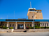 A view of the front of the airport in Abu Simbel, Egypt, North Africa, Africa\n