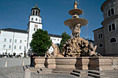 Residenzbrunnen, Altstadt, Salzburg, Österreich, Europa