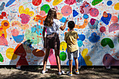 Participative mural at Asalto International Urban Art Festival in Zaragoza, Spain\n