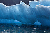 Detail of an iceberg from the San Rafael Glacier in the San Rafael Lagoon in Laguna San Rafael National Park, Chile.\n