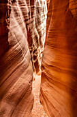 The sculpted High Spur slot canyon in the Orange Cliffs of the Glen Canyon National Recreation Area in Utah.\n