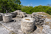 Partially-restored Structure A-20 in the Mayan ruins in the Xunantunich Archeological Reserve in Belize.\n