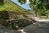Ball Court #2 in the Mayan ruins in the Xunantunich Archeological Reserve in Belize.\n