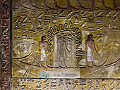 Reliefs und Malereien im Grab von Pharao Sety I., dem Grab des Apis, 19. Dynastie, Tal der Könige, UNESCO-Welterbestätte, Theben, Ägypten, Nordafrika, Afrika