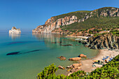 Strand von Masua, Pan di Zucchero, Iglesiente, Bezirk Sud Sardegna, Sardinien, Italien, Mittelmeer, Europa
