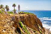Palos Verdes Küste mit Leuchtturm, Kalifornien, Vereinigte Staaten von Amerika, Nordamerika