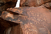 Petroglyphen, Valley of Fire, in der Nähe von Las Vegas, Nevada, Vereinigte Staaten von Amerika, Nordamerika