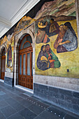 Office Doors with Murals of Diego Rivera, Secretaria de Educacion Building, Mexico City, Mexico, North America\n