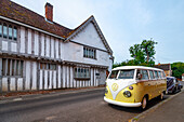 VW Type 2 Split Screen Camper Van, Water Street, Lavenham, Suffolk, England, United Kingdom, Europe\n