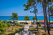 Blick auf Paralia Skalas, Skala, Kefalonia, Ionische Inseln, Griechische Inseln, Griechenland, Europa