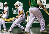 France, Pyrenees Atlantiques, Basque Country, Basque Country, Biarritz, part of cesta punta, a specialty of Basque pelota\n