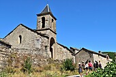 Frankreich, Aveyron, Occitanie, Nant, Cantobre, romanische Kirche Saint-Etienne (XII. Jahrhundert)