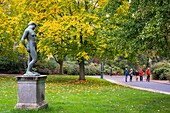 France, Paris, Parc-de-Montsouris district, Montsouris Park in the fall\n