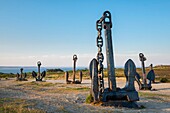 Frankreich, Finistere, Regionaler Naturpark Armorica, Halbinsel Crozon, Camaret-sur-Mer, Pointe de Pen-Hir, das Battle of the Atlantic Memorial Museum auf dem Gelände des Fort Kerbonn in einer ehemaligen Kasematte des Zweiten Weltkriegs