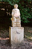 France, Cote d'Or, Source Seine, site of the sources of the Seine river, statue of the goddess Sequana by Eric de Laclos\n