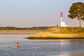 France, Somme, Somme Bay, Saint-Valery-sur-Somme, Paddle at the entrance to the port of Saint-Valery\n