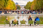 France, Paris, Tuileries Garden in autumn\n