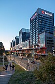 France, Nord, Lille, Euralille district, five towers built above the shopping center\n