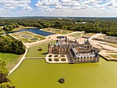 Frankreich, Oise, Chantilly, das Schloss von Chantilly (Luftaufnahme)