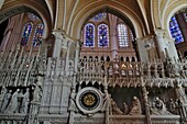 France, Eure et Loir, Chartres, Notre Dame cathedral listed as World Heritage by UNESCO, the choir, tour early 16th century, ancient astronomical clock\n