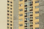 France, Meurthe et Moselle, Nancy, facade of an apartment building located in Marechal Leclerc avenue\n