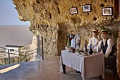 France, Charente Maritime, Meschers sur Gironde, balcony of the estuary, the troglodyte site of the Regulus caves\n