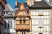 France, Finistere, Quimper, Saint-François street, timbered house\n