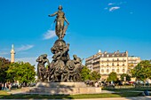 France, Paris, the new Place de la Nation inaugurated on 07/07/2019\n