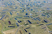 France, Vendee, Bouin, le marais Breton (aerial view)\n