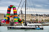 France, Seine Maritime, Le Havre, Transat Jacques Vabre, Boats en route to the start line\n