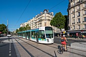 France, Paris, Porte de Clichy, Bessieres bld, T3 tramway station\n