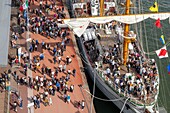 Frankreich, Seine Maritime, Rouen, Armada von Rouen 2019, die Promenade Normandie-Niemen vom Dach des Panorama XXL aus gesehen