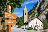 France, Alpes-Maritimes, Mercantour National Park, Tinée valley, Saint-Dalmas-le-Selvage, Saint-Dalmas parish church\n