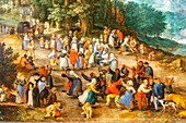 Frankreich, Nord (59), Cassel, Lieblingsdorf der Franzosen 2018, das Departementmuseum von Flandern zeigt die Ausstellung Feste und Messen zur Zeit Brueghels