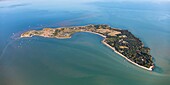 France, Charente Maritime, Aix island (aerial view)\n