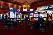 France, Calvados, Pays d'Auge, Deauville Barriere Deauville Casino, slot machine\n