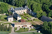 France,, Eure, Douains, Brecourt castle (aerial view)\n