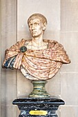 France, Seine et Marne, Maincy, the castle of Vaux le Vicomte, the room of the Guards or Salon Ovale, bust of Diocletian\n