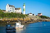 France, Finistere, Clohars-Carnoet, the picturesque fishing port of Doëlan\n