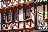France, Finistere, Quimper, Saint-Corentin square, timbered house\n