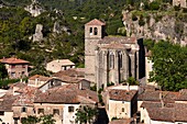 Frankreich, Herault, Karst von Moureze, die Kirche Sainte Marie