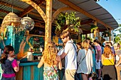 Frankreich, Paris, das Poisson Lune, neue vergängliche Terrasse auf dem Vorplatz des Palastes der Goldenen Pforte