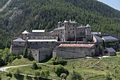 France, Hautes Alpes, Chateau Ville Vieille, Queyras regional natural park, the village of Chateau Queyras, the castle\n