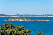 France, Finistere, Armorica Regional Natural Park, Crozon Peninsula, panorama from Pointe de Treboul or Pointe du Guern\n