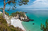 France, Finistere, Armorica Regional Natural Park, Crozon Peninsula, Saint Hernot, creek of Vierge island\n