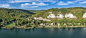 Frankreich, Eure, Le Thuit, Steilküste entlang der Seine (Luftaufnahme)