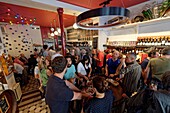 France, Paris, Aligre market district, Le Baron Rouge wine bar in Rue Theophile Roussel\n